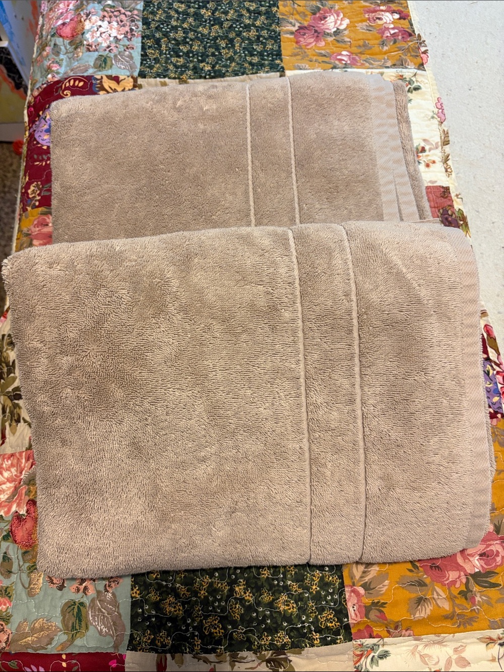 Two (2) Brooklinen Turkish Cotton Oak Towels